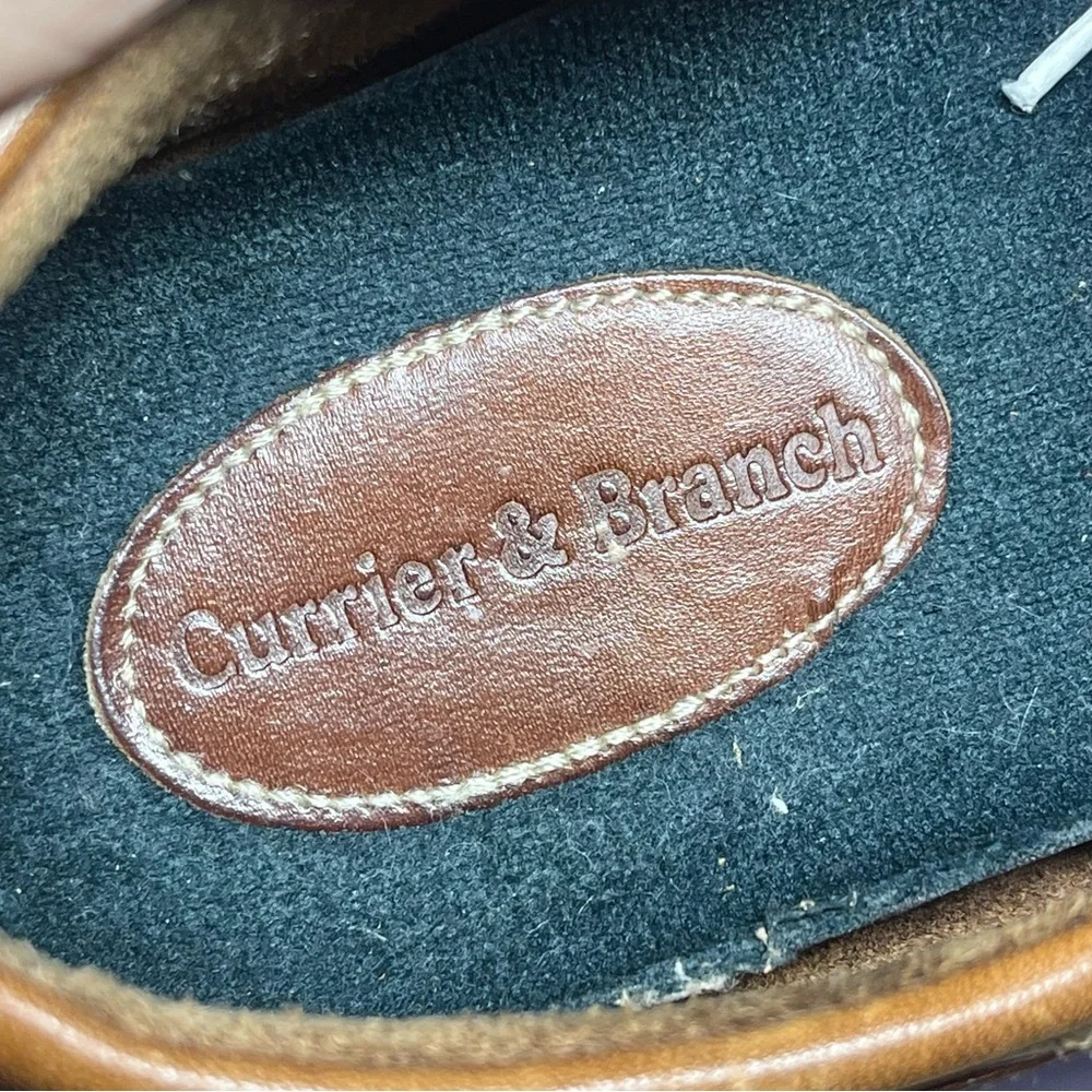 Currier & Branch Men 11 Loafers Aquatred Goodyear Soles Boat Leather Shoes Brown